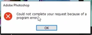 Could not complete your request because of a program error