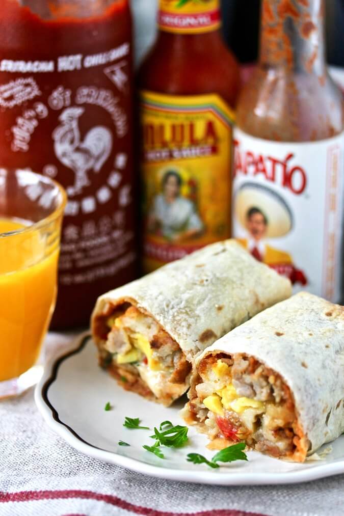 Freezer Breakfast Burritos (Make Ahead) | Karen's Kitchen Stories