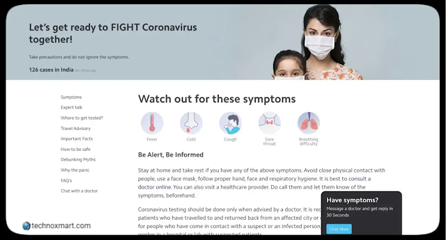 coronavirus test online practo