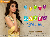 praneetha photo in designer yellow dress to celebrate her 28th birthday