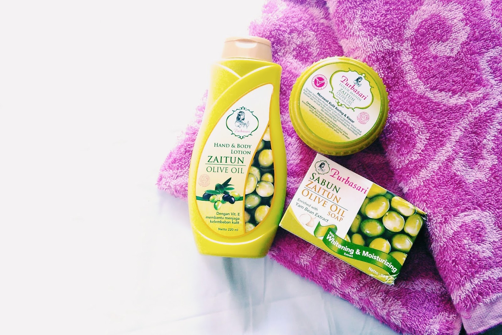 Uni Dzalika Review Bath & Body Lotion Purbasari Zaitun Series Olive Oil