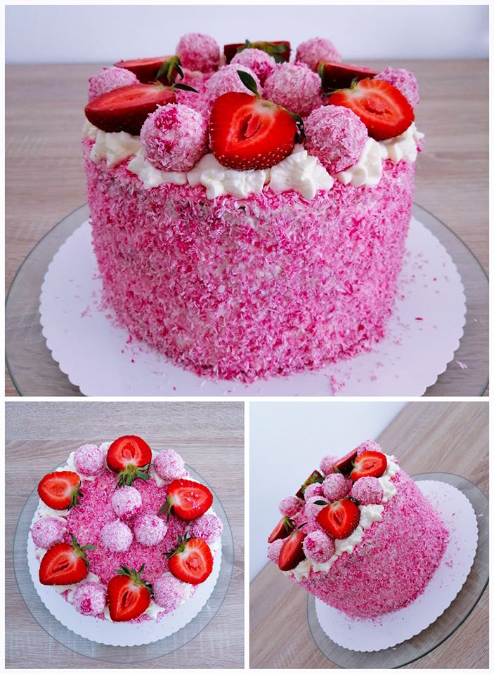 Muttertagstorte Erdbeer Schoko Kokos Torte - Rezepte Suchen