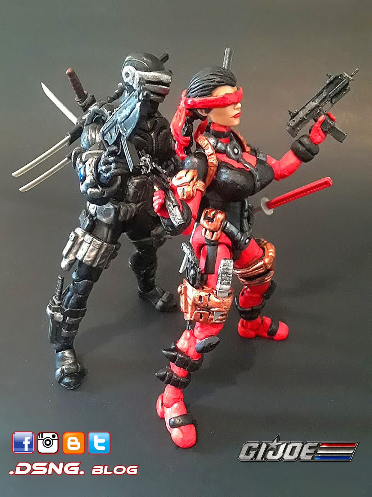 DSNG'S SCI FI MEGAVERSE CUSTOM JINX AND SNAKE EYES FROM G.I.JOE