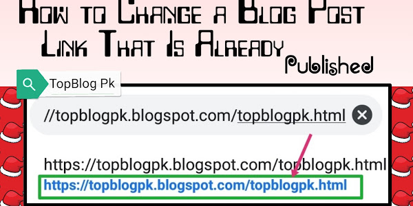 How to Change a Blog Post Link That Is Already Published