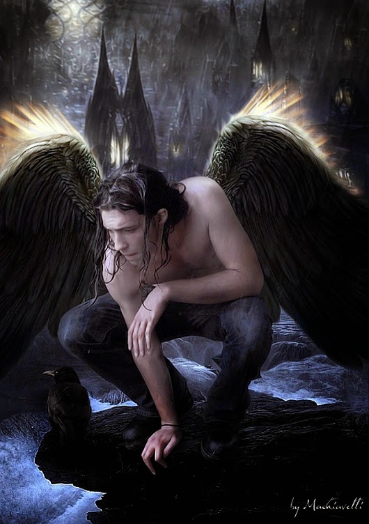 Ангел и демоны список. Анхель Падший ангел. Семьяса Падший ангел. Парень с крыльями. Крылья демона.