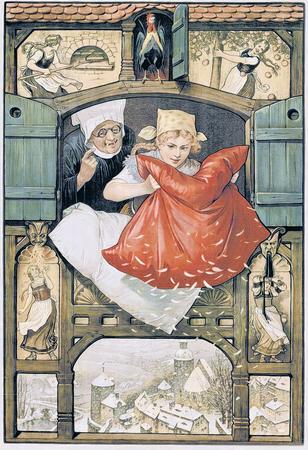 The Wise Crone's Cottage in the Woods: Frau Holle ( a Grimm fairy tale)