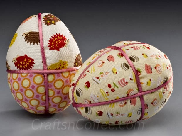 Rag Rescue Using vintage fabric squares for Easter How to make fabric easter eggs for easter decorations