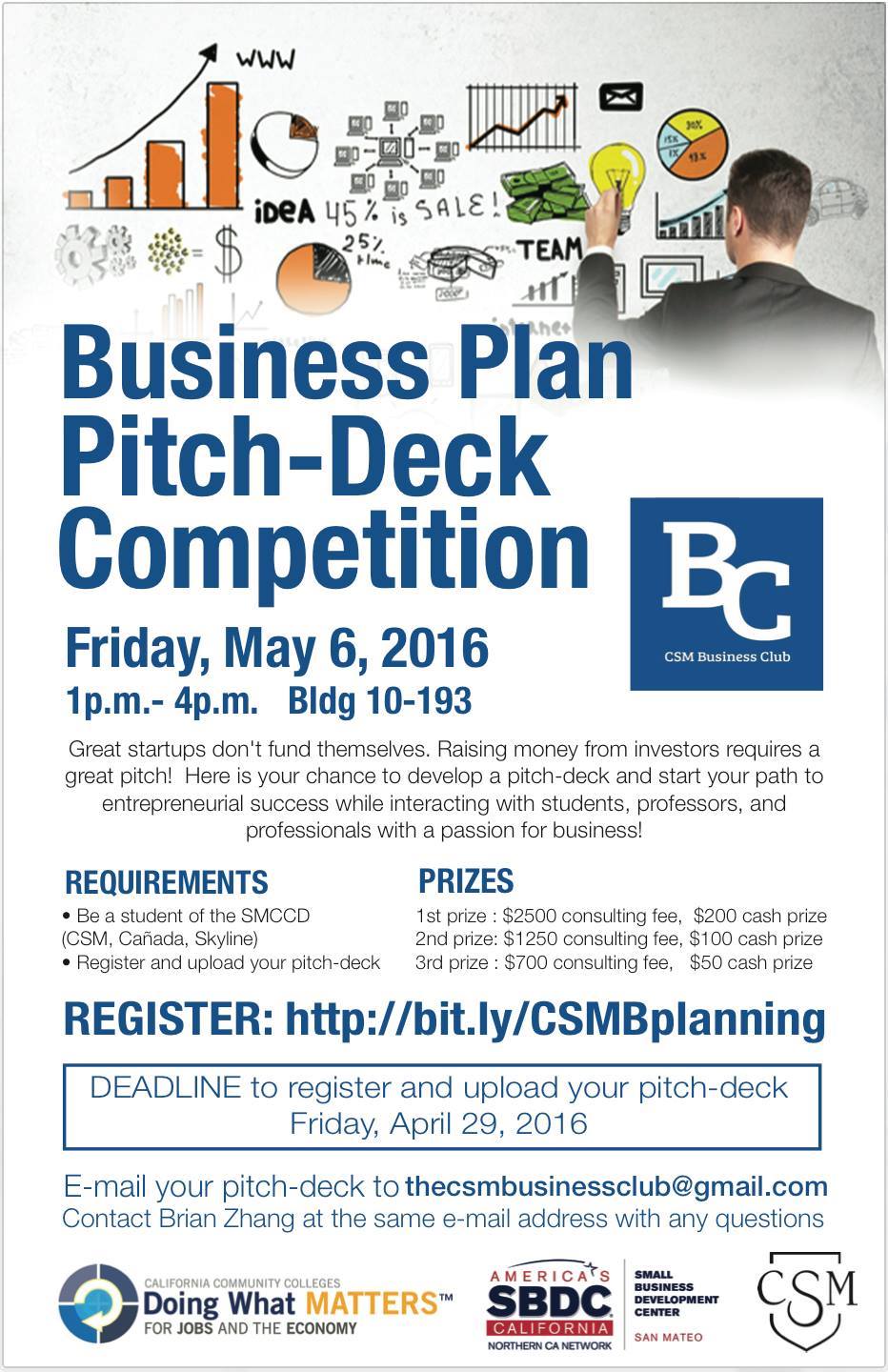 college of san mateo s business plan pitch deck competition