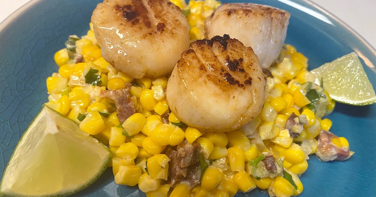 Culturally Confused Bon Appétit PanSeared Scallops with Corn and Chorizo