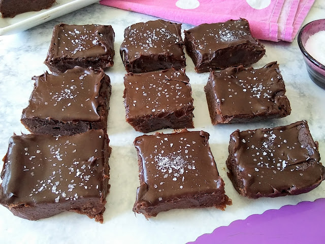 Plant-based Healthy No Bake Salted Chocolate Brownies