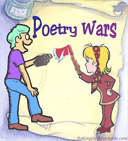 Poetry Wars, a war of words | Graphic property of www.BakingInATornado.com | #humor #funny