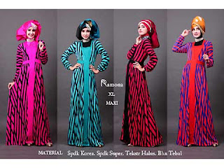 Dress Lebaran Stripe Dress Spandex Korea