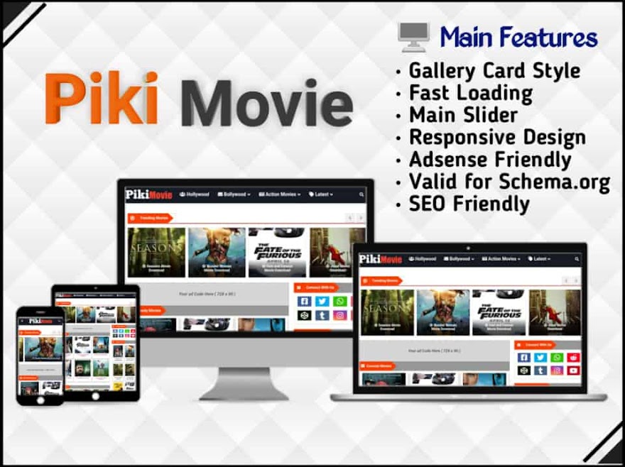 Piki Movie Blog & Responsive Blogger Template