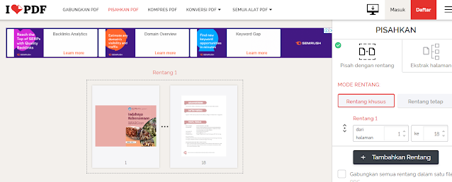 Cara Split PDF Online Menjadi Beberapa Halaman Dengan Mudah di Android / PC