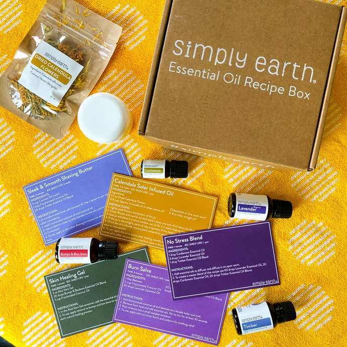 simply earth june recipe box