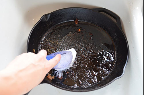 Store-bought products for removing deposits from the pan