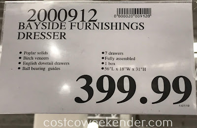 Deal for the Bayside Furnishings Dresser at Costco