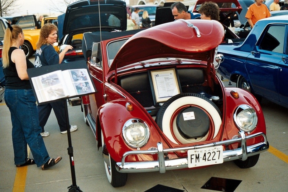 Just A Car Guy cool use of a bumper jack in a show car display... once