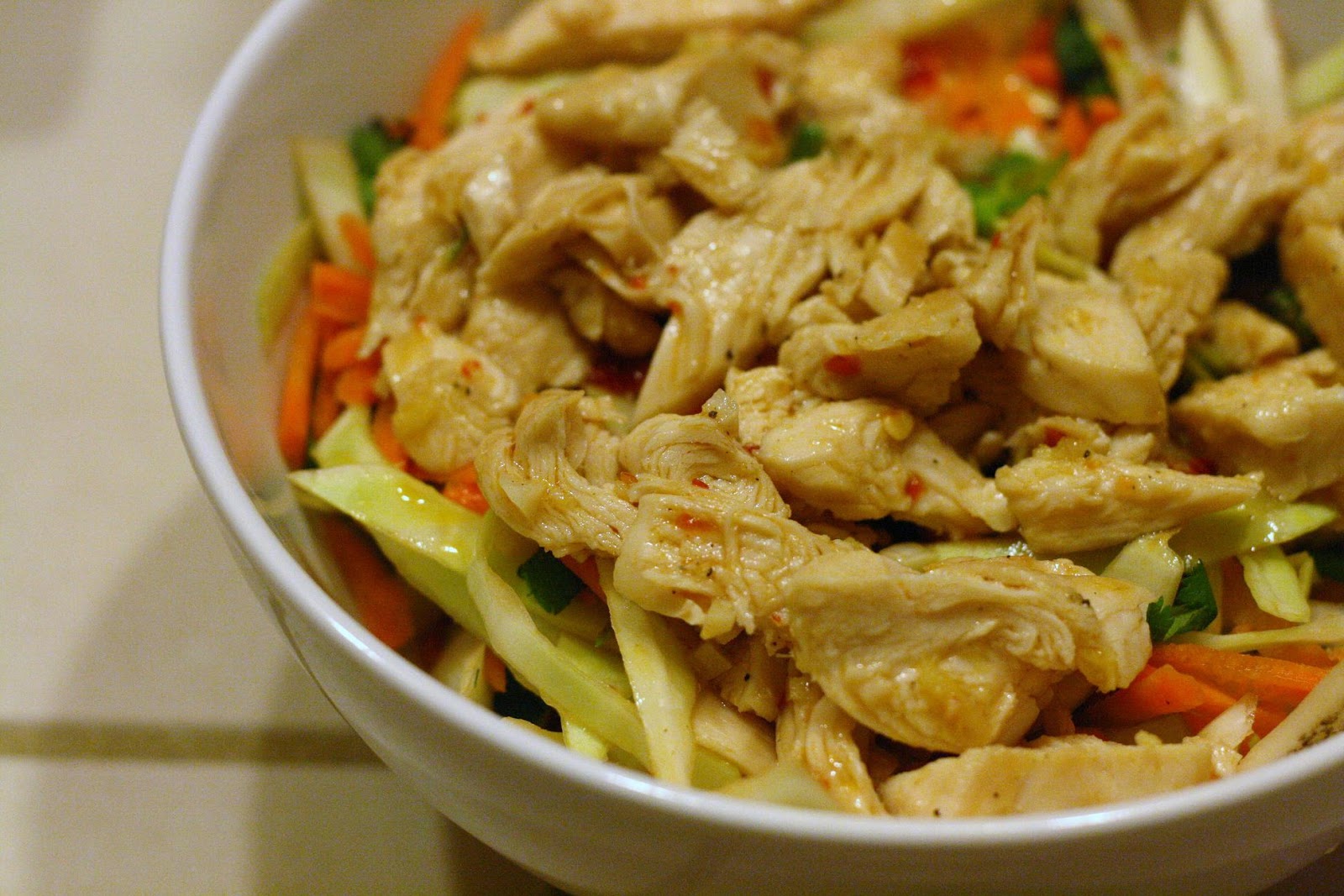 Laine's Recipe Box Warm Asian Cabbage Salad with Chicken