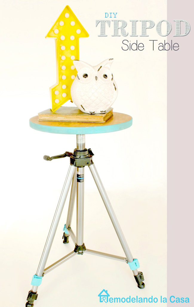 DIY Tripod Side Table Remodelando la Casa