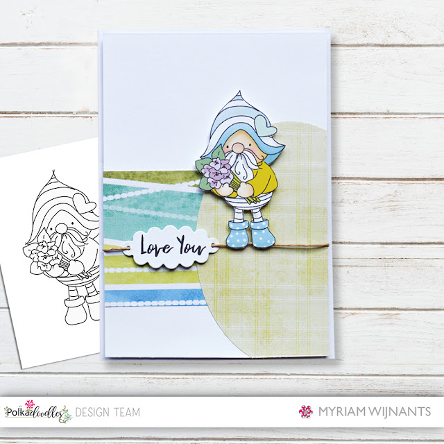 DLPD8371 Gnome Bunch of Flowers - Polkadoodles DLPD8371 Gnome Bunch of Flowers - Polkadoodles