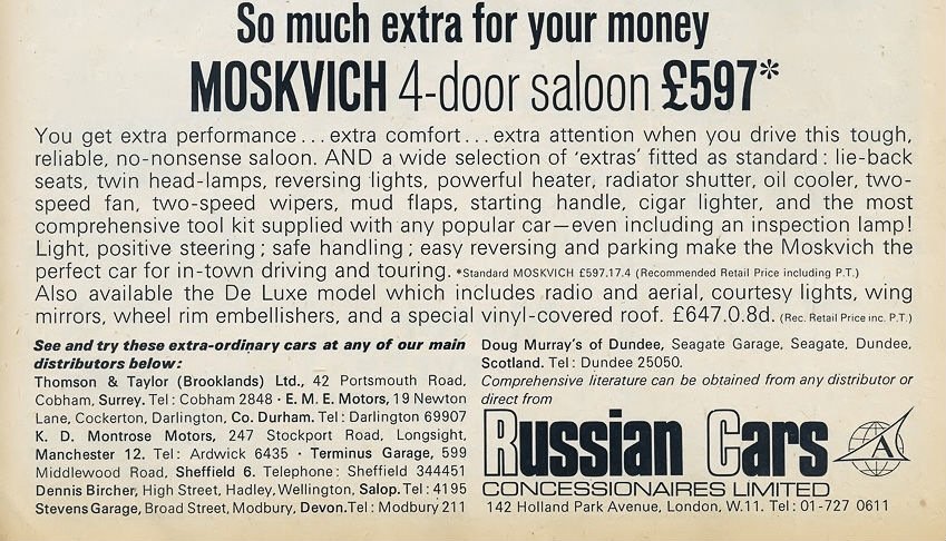 T-shirt Moskvitch - Voiture Russe - Impression Graphique - Neuf Avec étiquettes - Unisex