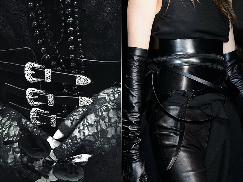 готические аксессуары, пояс Готический стиль в одежде. Создаем базовый гардероб
