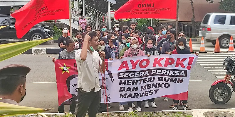 Demo di Depan KPK, LMND: Segera Periksa Dua Menteri Terlibat Bisnis PCR!