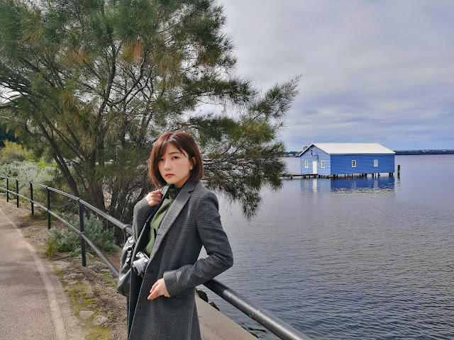 west australia perth cbd  Crawley Edge Boatshed Blue Boat House