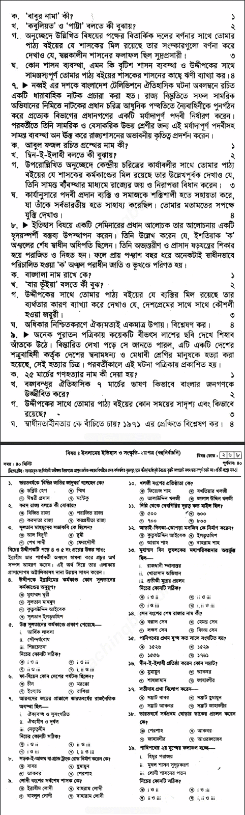 HSC Islamic History 2nd Paper PDF Suggestion Download 2022 এইচএসসি ইসলামের ইতিহাস ২য় পত্র সাজেশন ২০২২