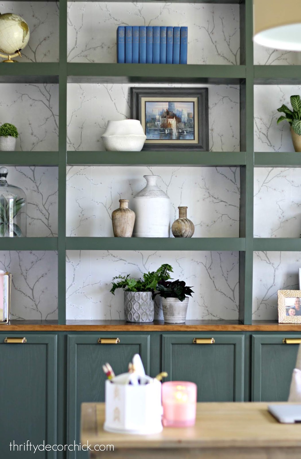 How to Wallpaper Built in Shelves for 45  The Easy Way