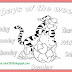 Days of the week coloring drawings in English