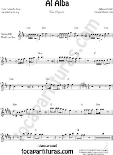  Alto and Baritone Sax Sheet Music for Al Alba Alto and Baritone Saxophone Music Scores