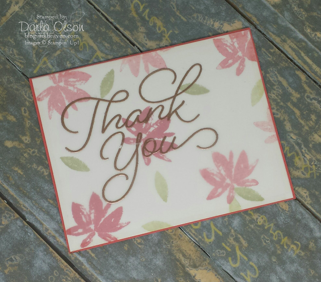 Handmade card created with Stampin' Up! Avant Garden and So Very Much shared by Darla Olson at inkheaven