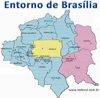 Mapa do Entorno de Brasília, RIDE/DF