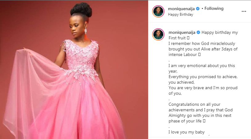 Monique Celebrates Daughter's Birthday With Emotional Message
