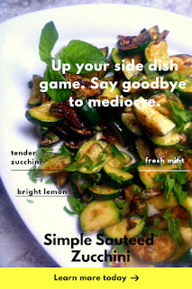 My Simple Sauteed Zucchini is simple, honest food, bursting with lemon and mint, and done in a flash! - Slice of Southern