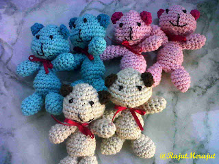 Amigurumi Teddy Bear, gantungan kunci teddy bear, gantungan kunci rajut, gantungan hp rajut