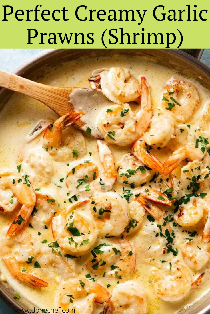 Perfect Creamy Garlic Prawns (Shrimp)