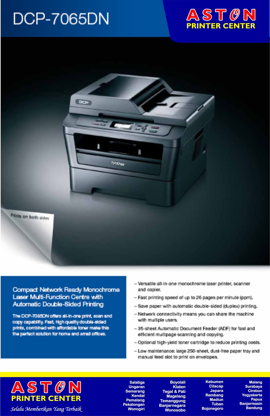 Jual Tinta & Service Printer: Printer Brother DCP 7065DN Review