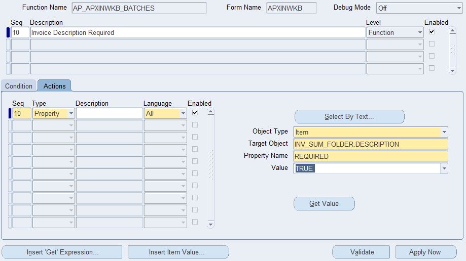 Oracle application s blog how to write condition in form