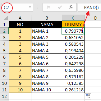 Cara Mengacak Urutan Angka di Excel | Kelas Excel Cara Mengacak Urutan Angka di Excel | Kelas Excel