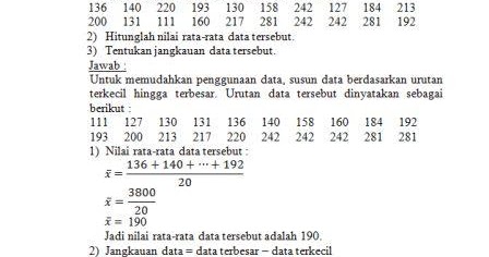 Contoh Latihan Soal: Soal Matematika Kelas 6 Sd Tentang Mean Median Modus
