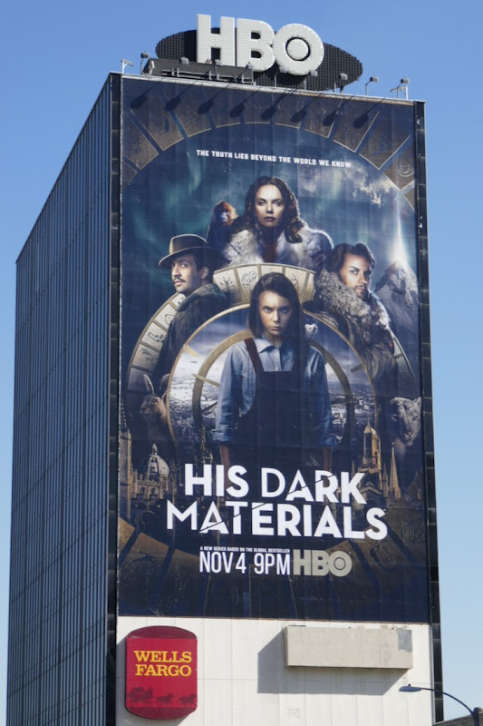 Giant His Dark Materials HBO series billboard His Dark Materials HBO series billboard