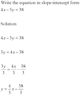 Write an equation in slope-intercept form for the line that satisfies each set of conditions image