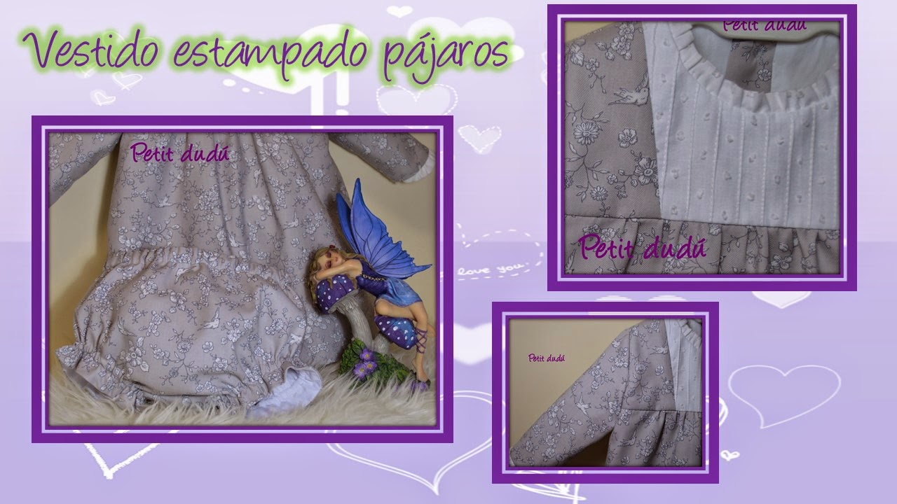 Vestido estampado pajaros Petitdudu