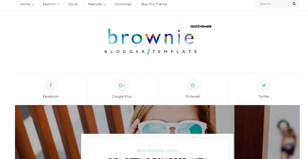 Brownie Personal Blogger Template