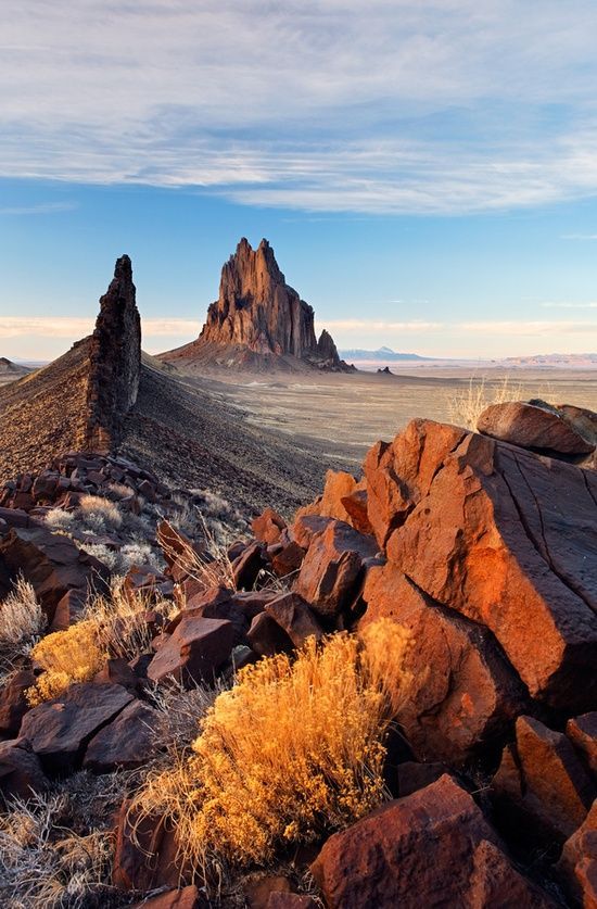 mother nature Shiprock in Navajo Nation of New Mexico