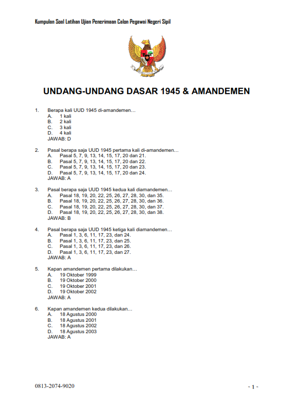 Contoh Soal Tkd Pdf