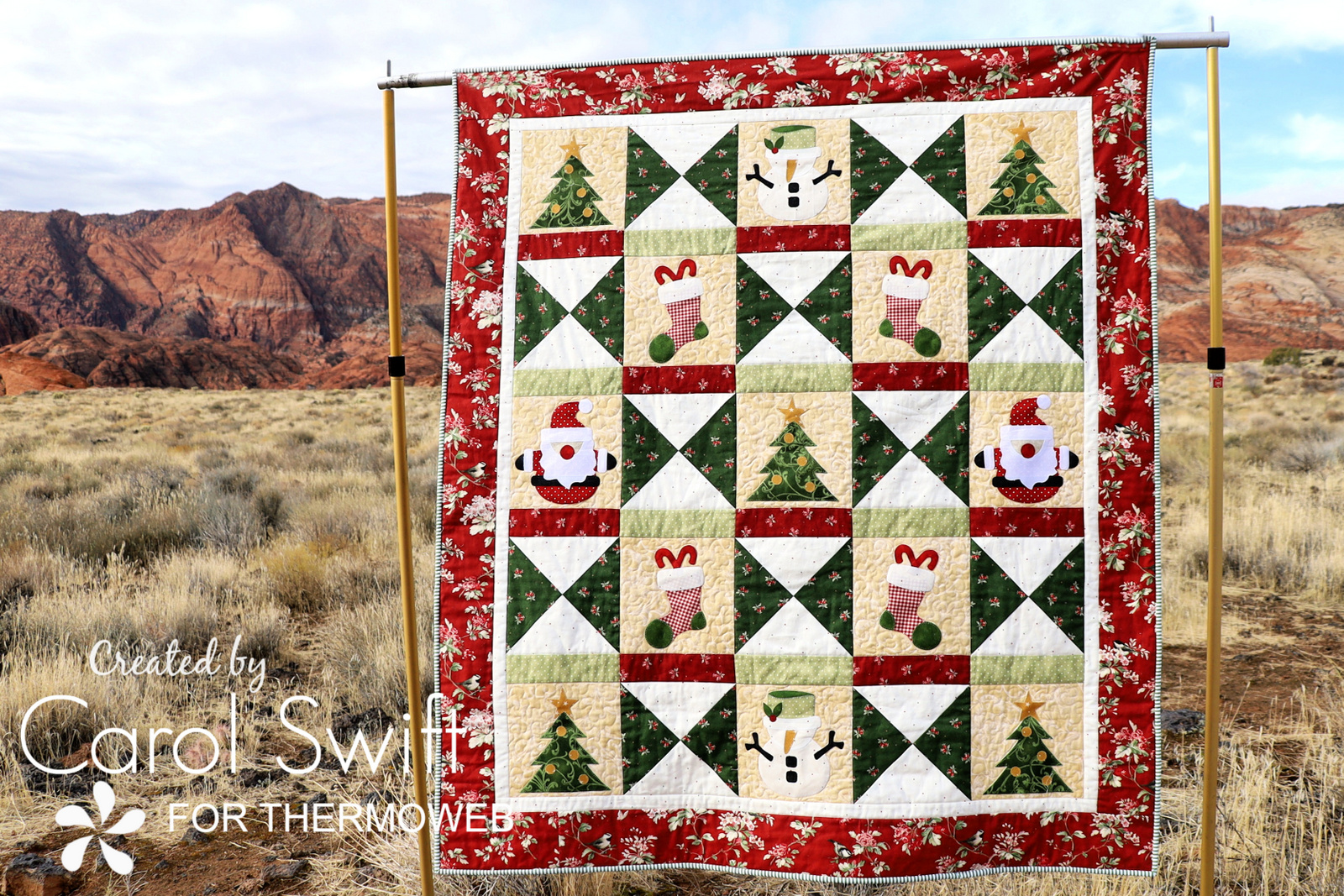 Just Let Me Quilt Christmas Joy Sew Along Quilt With Therm O 
